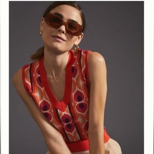 Maeve Vera Jacquard Sweater Vest